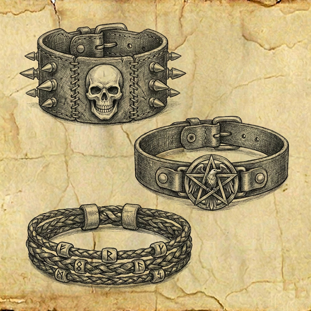 Браслеты на кожаном ремешке